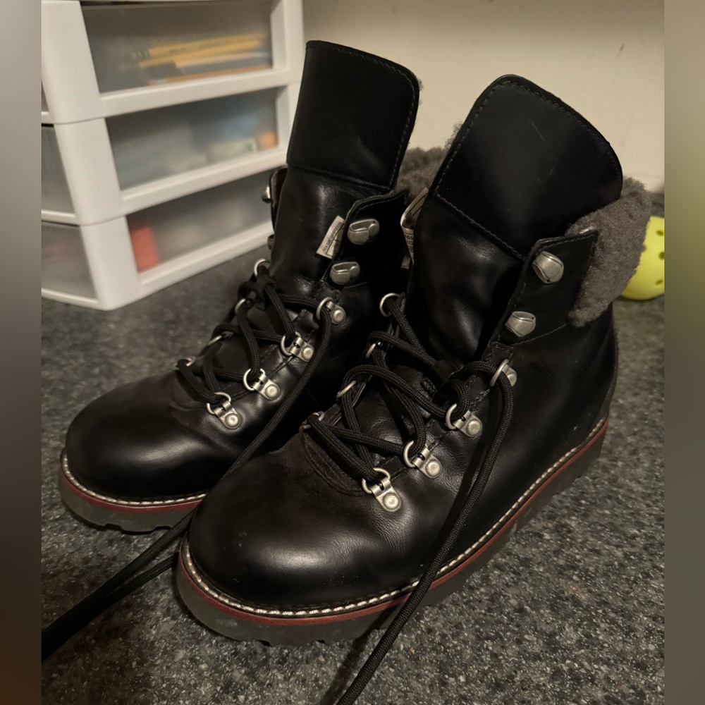 UGG black leather boots